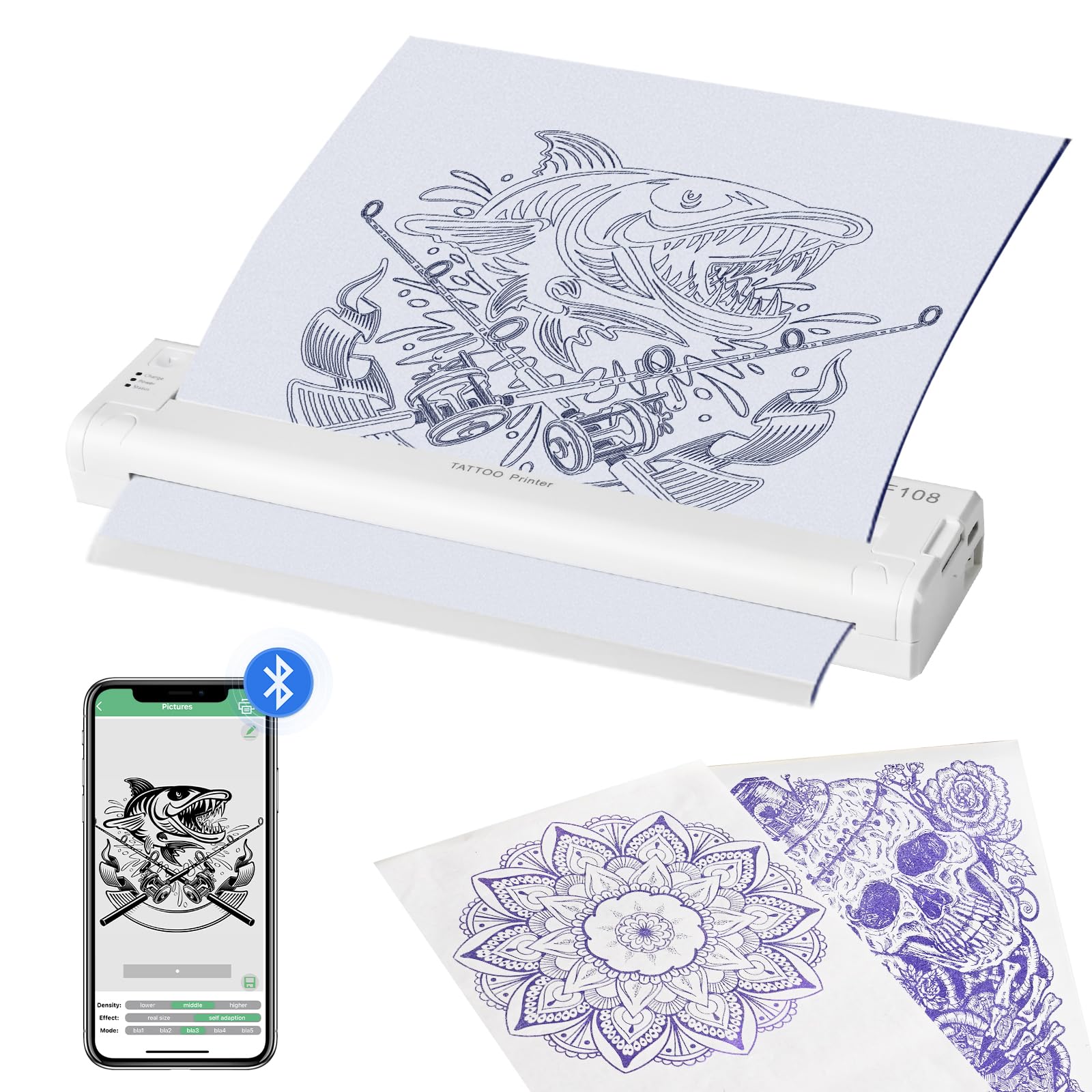 Mua MF108 Tattoo Stencil Printer, Bluetooth Thermal Tattoo Printer