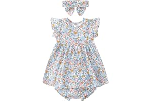 pureborn Baby Toddler Girl Dress with Bloomer Short and Long Sleeve Playwear Dress with Diaper Cover