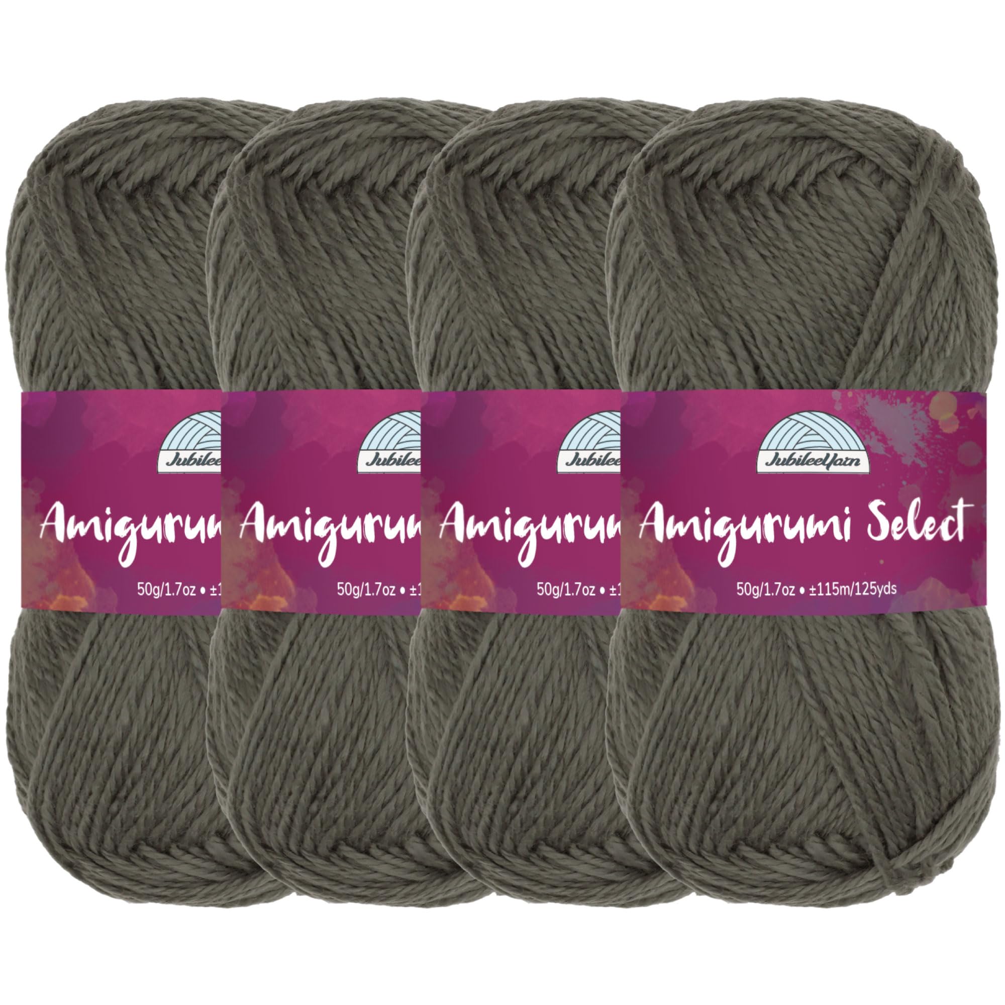 Amigurumi Select 100% Acrylic Craft Yarn Skeins Crochet and Knitting Projects - Acrylic Fingering Weight - Salvia - 4 Skeins