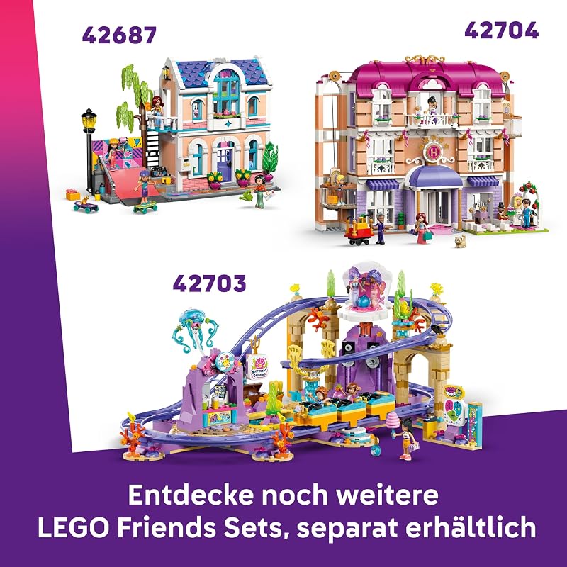 Friends Gemütliche Hütte im Herbstwald - Miniatur Spielhaus mit 4 Minifiguren, 2 Haustierfiguren & Zubehör - Kinderzimmer Deko - Geschenkidee für Mädchen ab 9 Jahren - 42705