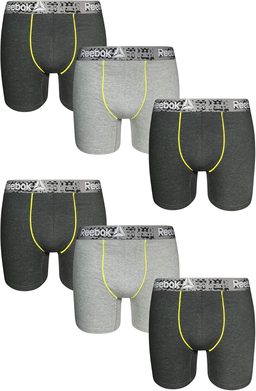 No Fly Reebok Mens 6 Pack Cotton Stretch Boxer Briefs Men Boxer Briefs