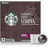 Starbucks Dark Roast K-Cup Coffee Pods - Caffè Verona for Keurig Brewers - 1 Box (32 Pods)