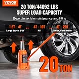VEVOR 20 Ton Hydraulic Bottle Jack 240-450mm Lift Range Car Truck Pickup Repair view 2