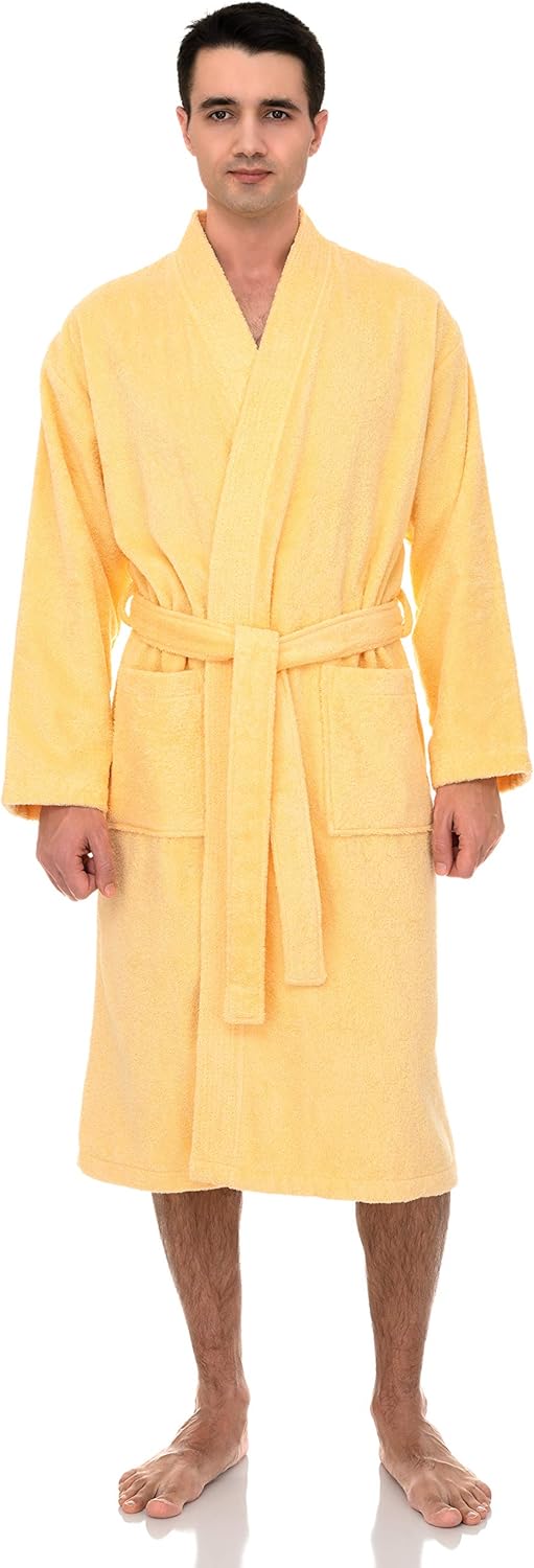 TowelSelections Men’s Luxury Robe, Turkish Cotton Terry Kimono Soft Bathrobe at  Men’s Clothing store