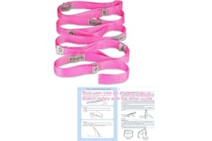 LXLOVESM Stretching Strap Yoga Strap with 10 Loops, Non-Elastic Stretch Band for Physical Therapy, Flexibility, Exercise, Pilates, Dance & Gymnastics Workout