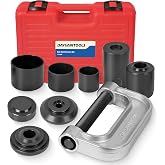 DAYUAN Ball Joint Press &amp; U Joint Removal Tool Kit, Red Case | 4-in-1 Ball Joint &amp; Brake Anchor Pin Tool, Removes &amp; Installs Ball Joints and Anchor Pins, 2WD &amp; 4WD Vehicles, Forged Steel