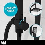 EISL Easy Energy Shower Set Black 2-in-1 Rain & Hand Shower Retrofit Mounting view 6