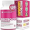 Nutrawave Organic Beetroot Capsules 1400mg – High Potency Nitric Oxide Booster for Energy, Heart & Brain Health – 120 Vegan, 
