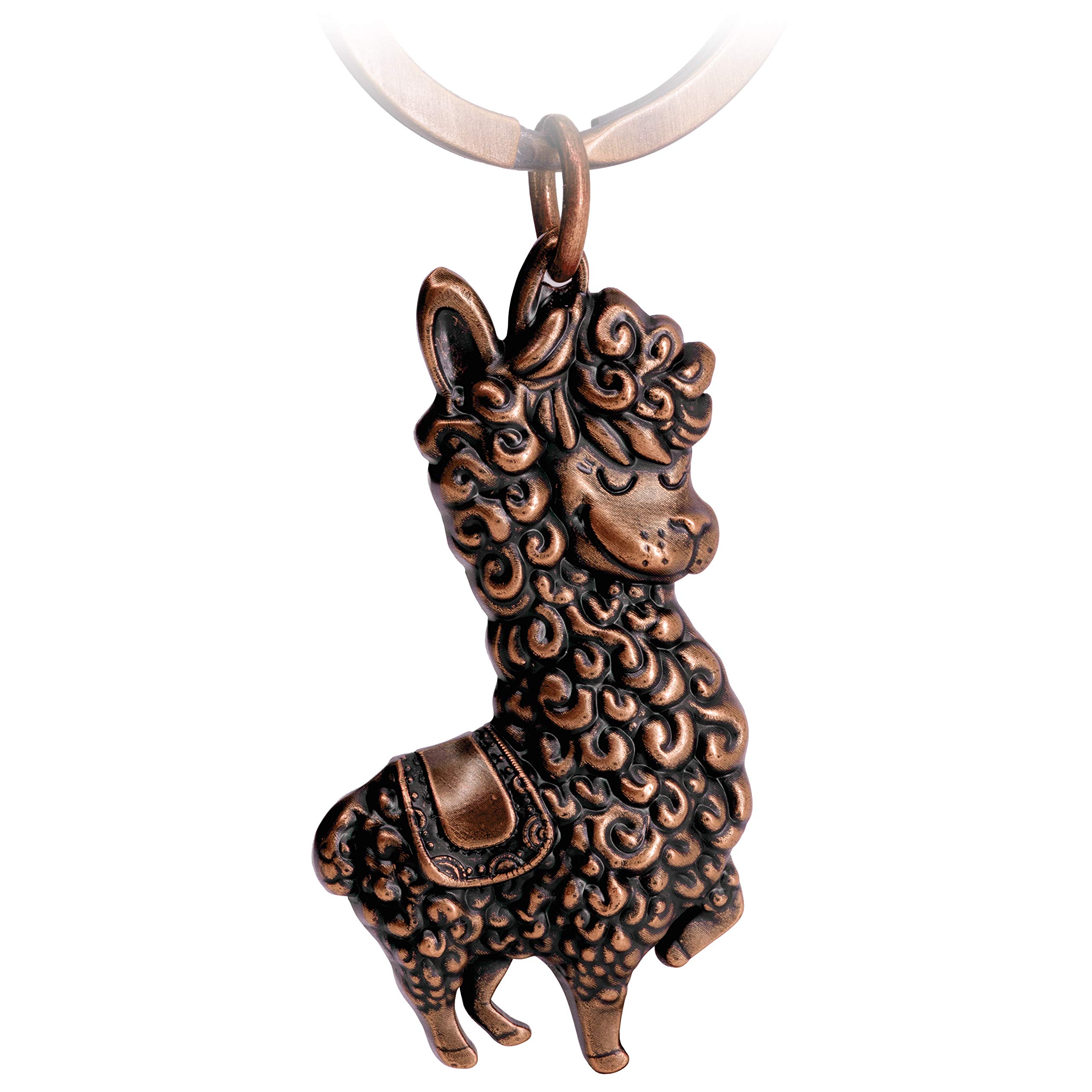 FABACH Lama Keyring No Drama Lama Lucky Charm Alpaca Pendant Made of Metal - Keyring Lama Gifts Alpaca Gift Pendant