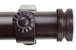 A&F Rod Décor - Pancake 1" Curtain Rod 120-170 inch - Mahogany