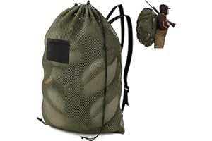 Archerest Large Mesh Decoy Bag with Double Drawstring & Adjustable Shoulder Straps, Waterfowl Hunting Storage Backpack