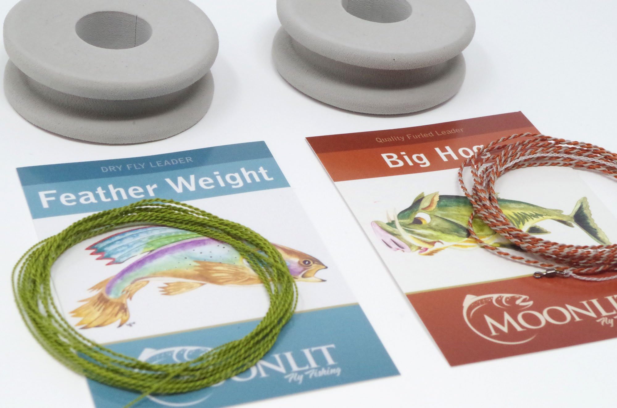 Dry Fly & Nymph Fly Fishing Leader Combo Pack | Featherweight & Big Hog furled Leaders
