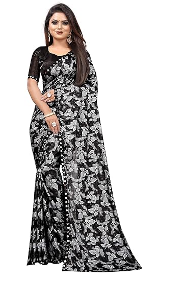 Market Magic World Womens Lycra Saree With Bloues Piece