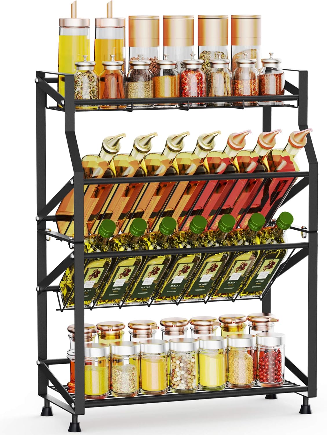 Spice Rack, Cambond 4Tier Spice Organizer Seasoning
