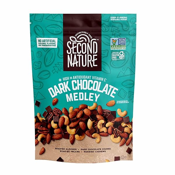 SECOND NATURE DARK CHOCOLATE MEDLEY TRAIL MIX, 4.5...