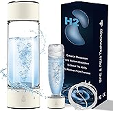 Longtor Hydrogen Water Bottle - 3-Level 1700/2800/4000 ppb H2 Output - 450 ml SPE/PEM Generator - BPA-Free Rechargeable - USB Rechargeable for Travel & Sports