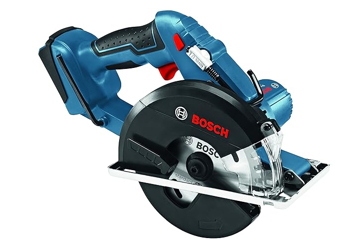 Bosch Professional GKM 18 V-LI Akku-Kreissäge, Sägeblatt-Ø 136 mm, Solo Version, L-BOXX, 1 Stück, 06016A4001