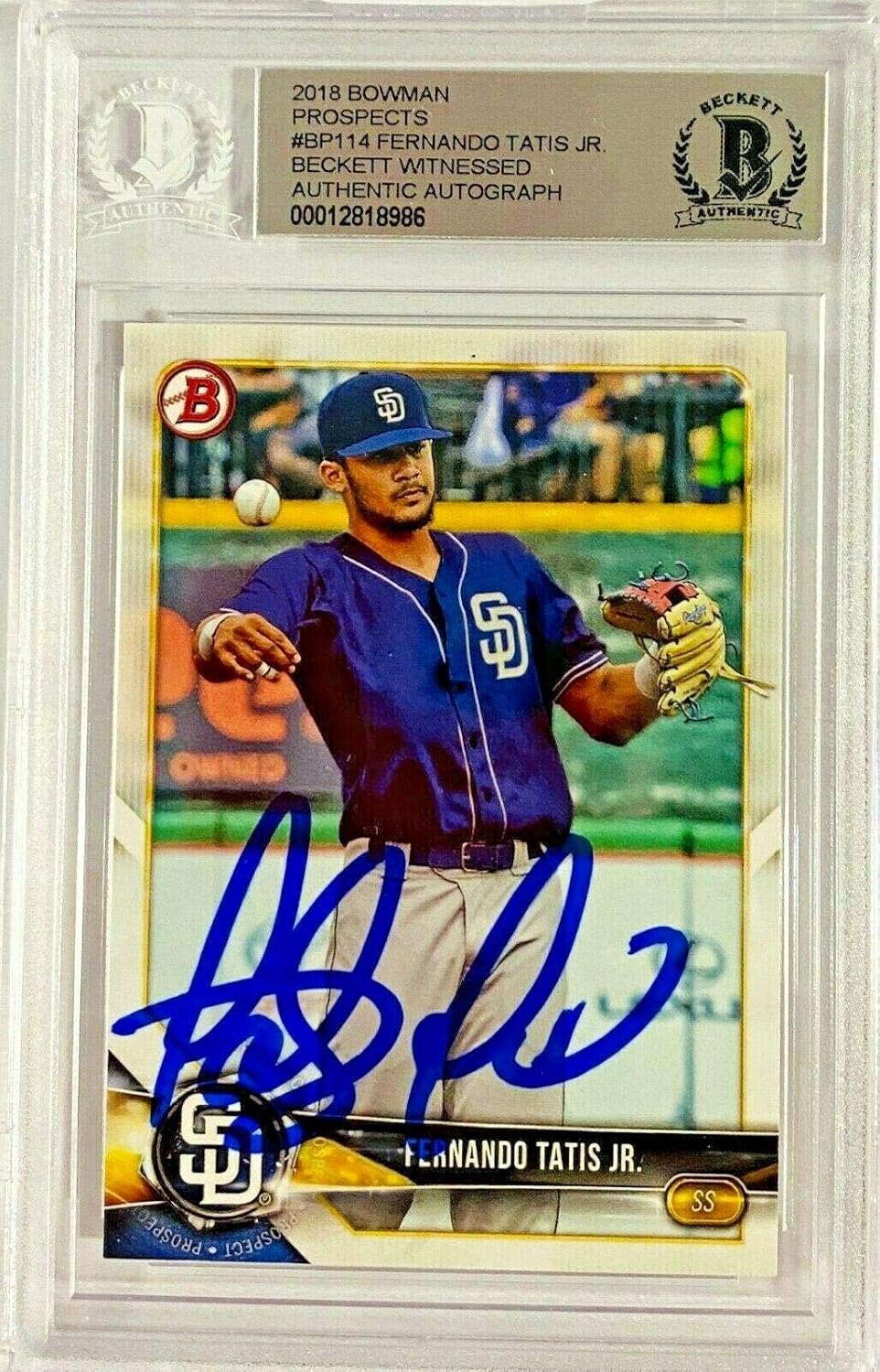 Fernando Tatis Jr. Signed 2018 Bowman