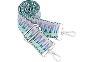 ZOOEASS Silvery Buckles Wide Shoulder Strap Adjustable Replacement Belt Crossbody Canvas Bag Handbag