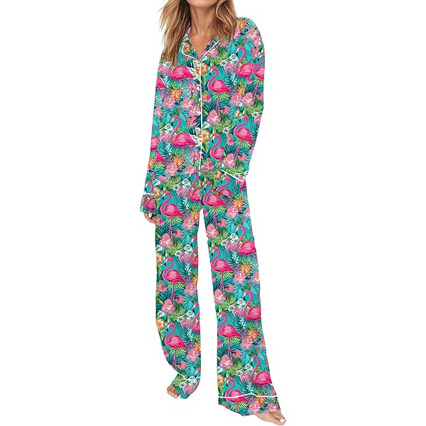 YYZZH Pink Whale In Bow Polka Dot Women Pajama Set Long