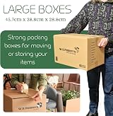 W.E. Roberts Strong Large Cardboard Moving Boxes 15 Pack UK FSC view 2
