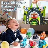 lerrbo 6 PCS Cartoon Truck Toys with Cranes for Toddlers 1 2 3 Years view 6
