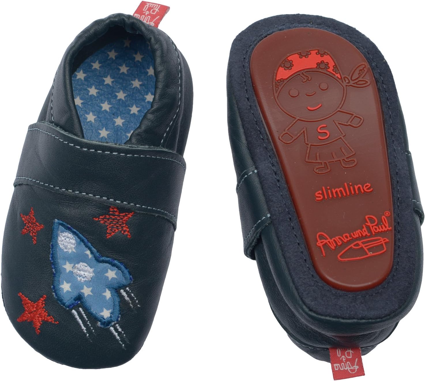 Anna & Paul First Baby Shoes Rocket – with Rubber Sole