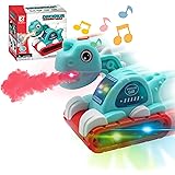 Tociney Dinosaur Toy Car - Dino Cars with Music Flashing Light and Spray Dinosaur Toys for Toddlers Boys Kids 3 4 5 6 7 Years