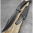 HOLYEDGE 10.5" Large Folding Knife with Rosewood Handle - Long Blade EDC Tactical Pocket Knives for Men, Outdoor Hunting Camping Survival Folding Knife (Black)