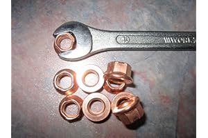 REGULATORFIX 10x KraftwerkTURBO 10mm wrench size M8x1.25 Copper Exhaust Manifold Nut