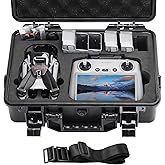 PONYRC Mini 5 Pro Hard Case, IP67 Waterproof Carrying Case Travel for DJI Mini 5 Pro Fly More Combo, RC 2/ RC-N3, Support 7 Batteries & other Accessories