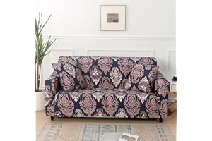 HOOBUY Printed Sofa Cover Stretch Couch Covers Patterned Loveseat Slipcovers for 2 Seater Cushion Couch Love Seat Set (BXMY, 2 Seater/Loveseat)