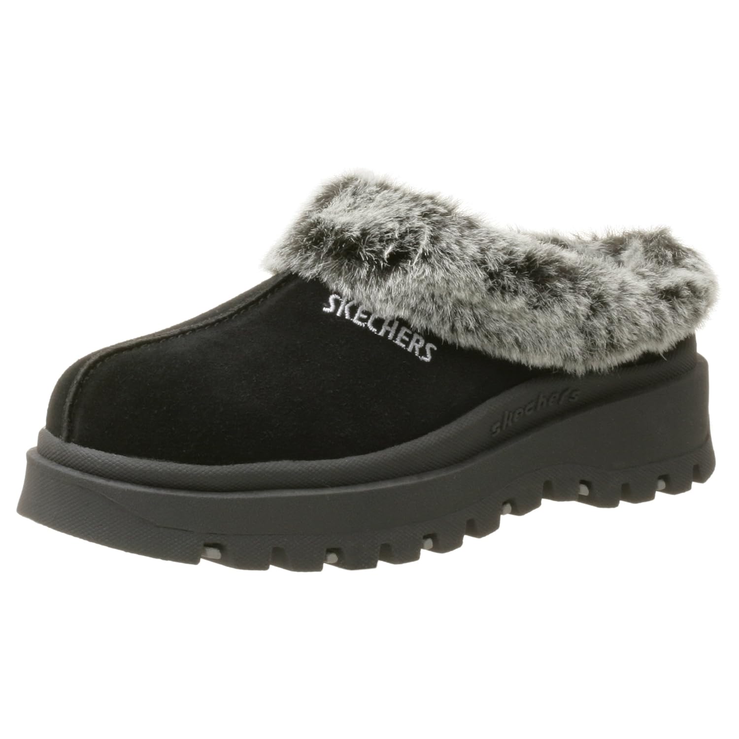 skechers suede clogs
