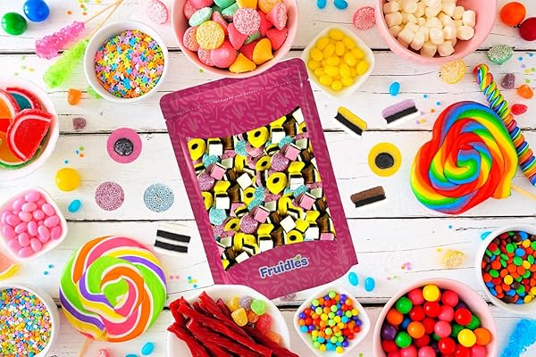 FRUIDLES LICORICE ALLSORTS GUMMIES, ALLSORTS CANDIES, A TASTY MEDLEY OF DELICIOUS LICORICE TREATS, NON-GMO (ALLSORTS LICORICE ASSORTMENTS, 1 POUND)