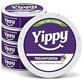 Yippy for the Course Nootropic Pouches - Caffeine-Free Golf Focus Pouches with L-Theanine, L-Tyrosine, Rhodiola &amp; Ashwagandha - No Nicotine, No Tobacco - 5 Pack (Transfusion)