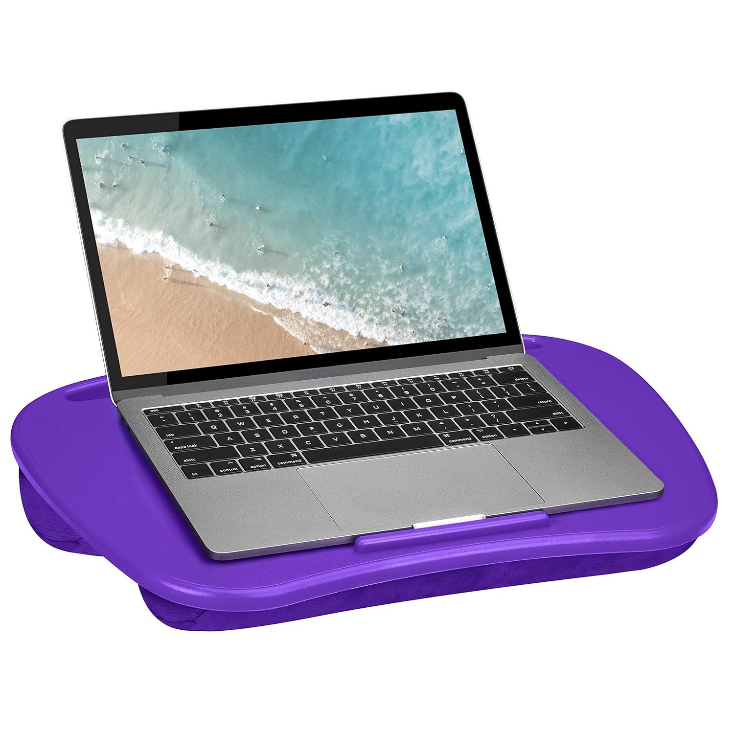 LapGear MyDesk Lap Desk with Device Ledge and Phone Holder - Purple - Fits up to 15.6 Inch Laptops - Style No. 44442
