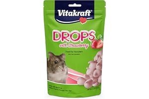 Vitakraft Drops Hamster Treat - Strawberry - Yogurt Treats for Hamsters Pink 5.3 Ounce (Pack of 1)