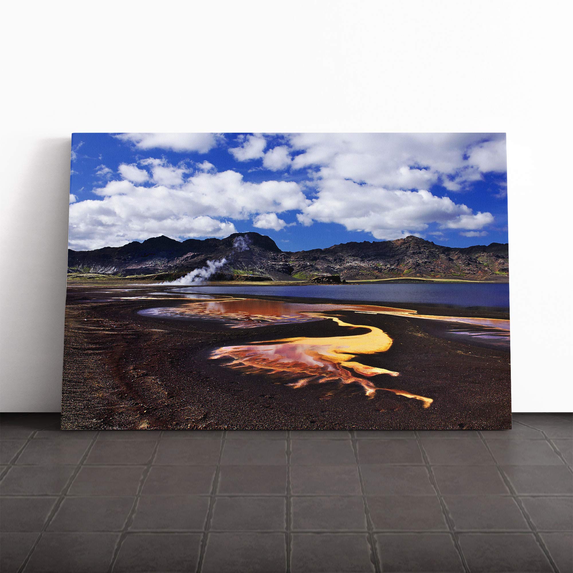 Landscape Iceland Canvas Print | Gallery Wrapped 30mm Frame Wall Art | 20x14 inches | Ready to Hang | Modern Landscape Picture | Living Room Bedroom Lounge Office