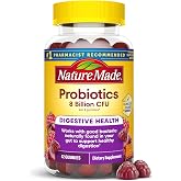 Nature Made Probiotics for Women and Men, 42 Probiotic Gummies | Probiotics with 8 Billion CFU Per 2 Probiotic Gummies, Support Healthy Digestion, Raspberry &amp; Cherry Flavors, 21 Day Supply