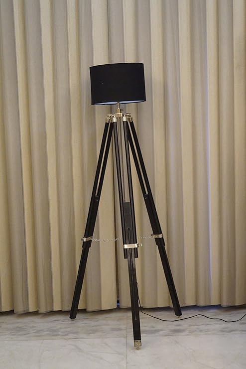 Tu Casa Tripod P-98 220-Watt Floor Lamp (Black)