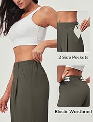 Ewedoos Wide Leg Pants Woman Stretchy Work Dress