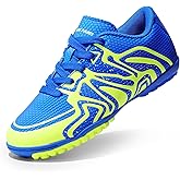 DREAM PAIRS Boys Girls Indoor Turf Soccer Cleats Lace Up Athletic Youth Futsal Football Shoes for Little/Big Kid