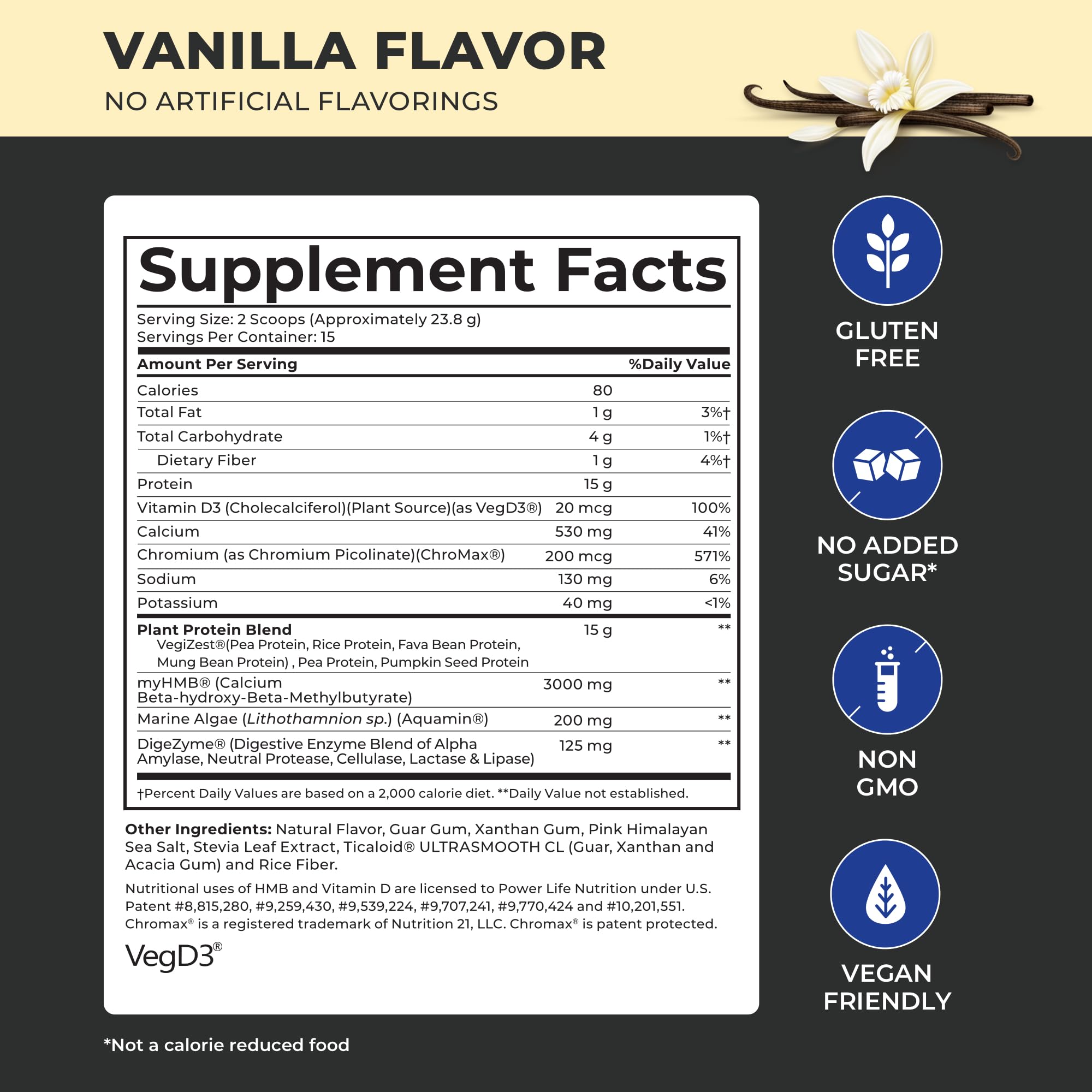 POWERLIFE Tony Horton High Impact Plant Protein Powder with 3000 MG of HMB (Vanilla - New Formula) Foundation Four Greens Drink with Pre & Pro Biotics, Essential Magnesium (Strawberry)