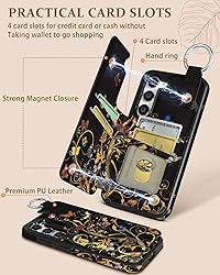 Shorogyt for Samsung S23 Plus Wallet Case with Card