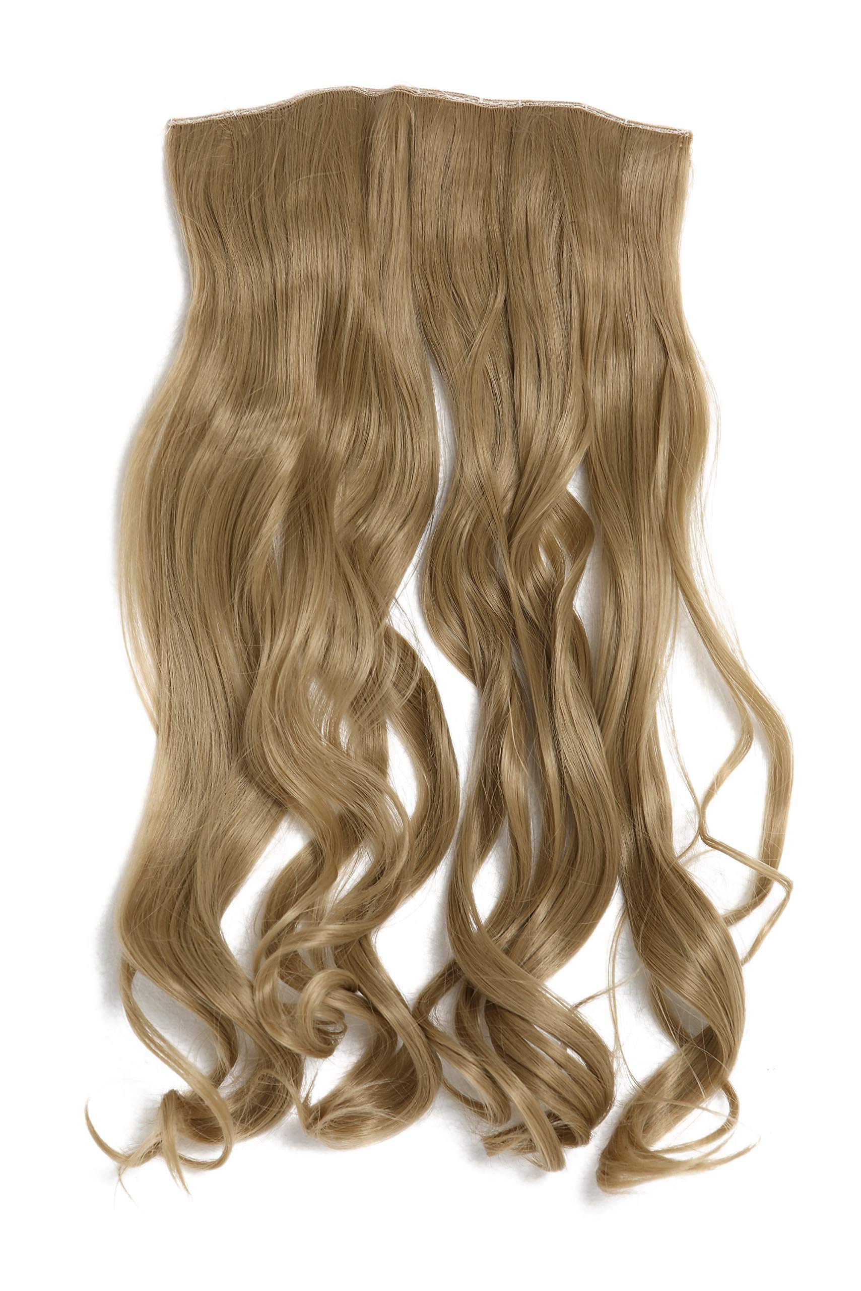 WIG ME UP - YZF-3180-24 Hairpiece Halfwig (half wig) 5 Microclip Clip-In Extension wide full back of head long curled curls ash blond