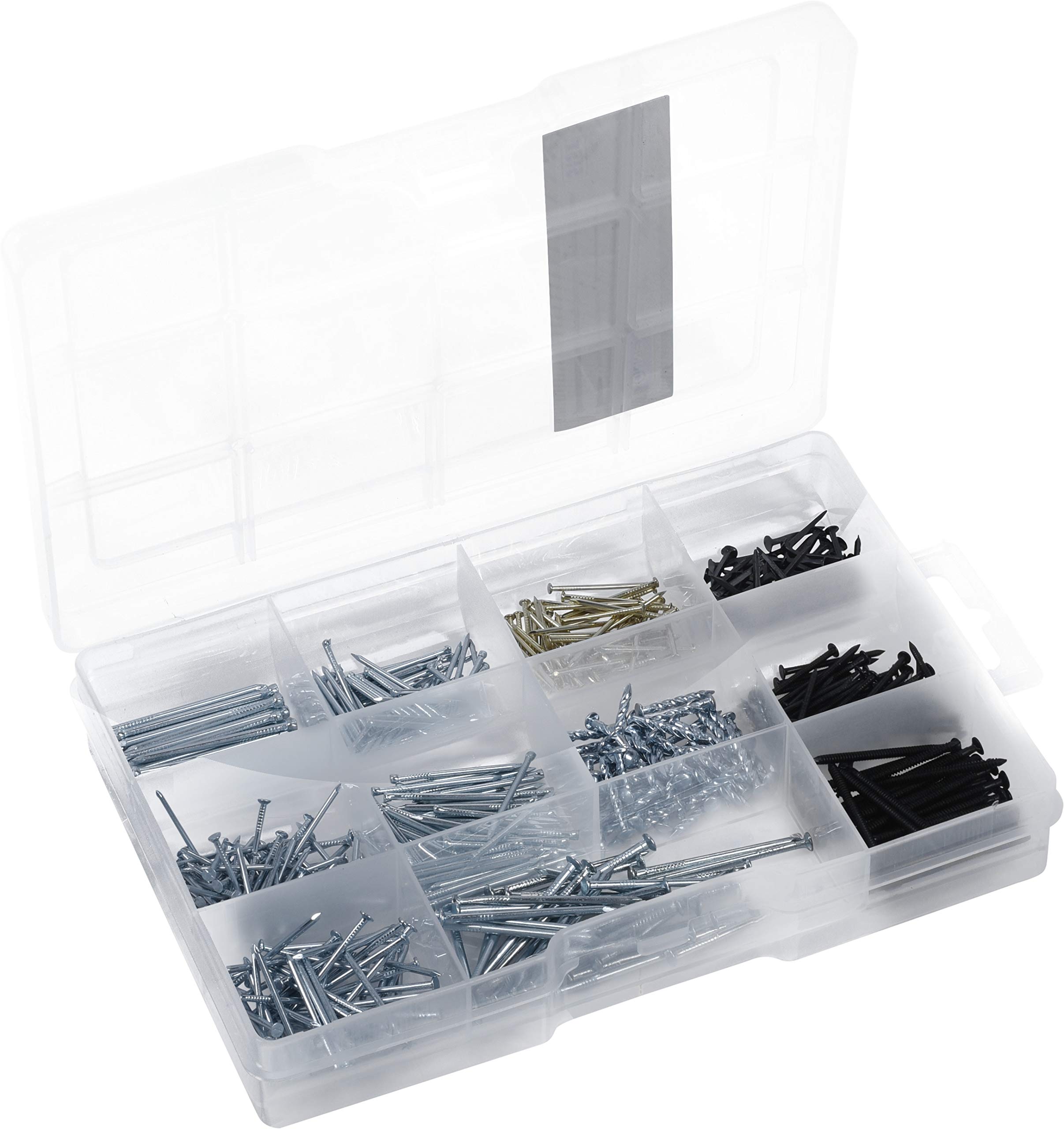 Connex DP8500109 Nail Assortment 515 Pieces – Nails & Comb Purposes in Set – Pre-Sorted in Practical Plastic Box – Suitable for Home, Hobby & Workshop/Assortment Box/Assortment Box