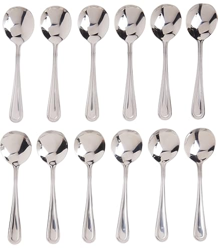 thumbnail interactive-video image 1 of Update King Edward Bouillon Spoons - 18/8 Stainless Steel, Set Of ?? (NEW) 1 of 5