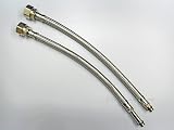AK Monobloc Tap Tail Connector Flexible Hose M8 x 15mm Compression 500mm Pair view 3