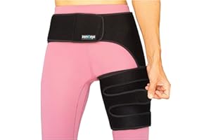 ZENKEYZ Copper Compression Hip Brace Sciatica - Groin Wrap for Pain Relief Thigh Compression Sleeve - Support for Hip Flexor Arthritis for Pulled Muscles-Sciatica Nerve Brace Injury for Men and Women (Left