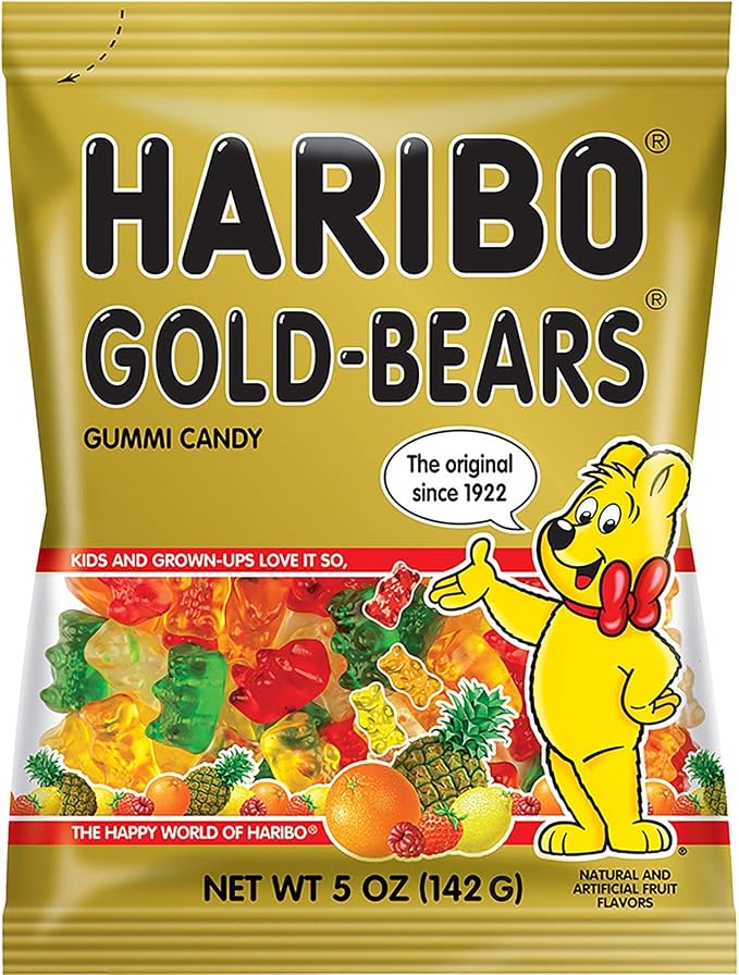 Haribo Gold-bears, gummi candy, Original (042238302211)